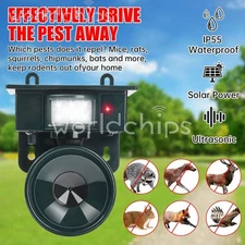 Solar Ultrasonic Birds Animal Repellent Dog Cat Skunk Deer Raccoon For Garden