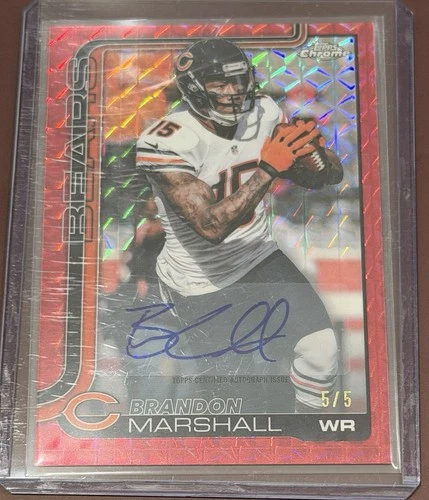 2025 Topps Chrome Brandon Marshall Red Refractor (RAW)