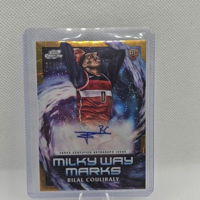 2023-24 Topps Chrome Cosmic Bilal Coulibaly Milky Way Marks Gold Interstellar/50