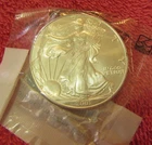 2001 $1 Dollar American Silver Eagle / Walking Liberty 1 Oz.silver  Uncirculated