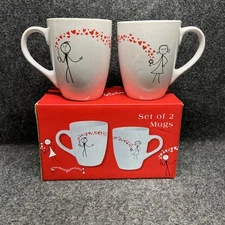 Brewing Love Coffee Mug Set 12 Fl Oz Relationship Anniversary Valentines