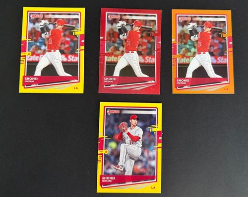 SHOHEI OHTANI HOLO FOIL ORANGE, RED, 2-YELLOW Variation 2020 Donruss