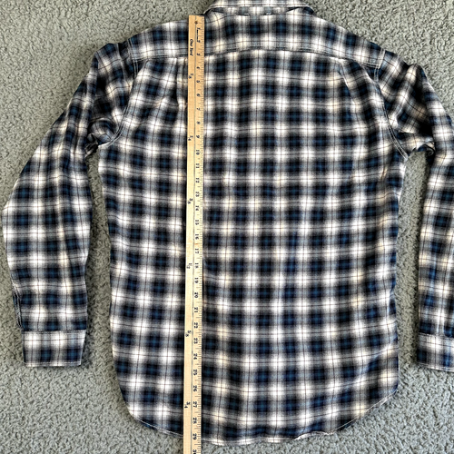 Eddie Bauer Shirt Men's Medium Plaid Pearl Snap Flannel Classic Fit Western - Picture 15 of 17