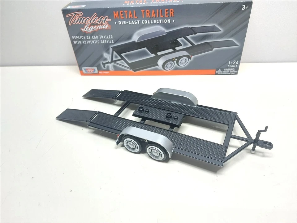 Carrello Trasporto Auto Trailer Universale - 1/24 MotorMax - Immagine 3 di 4