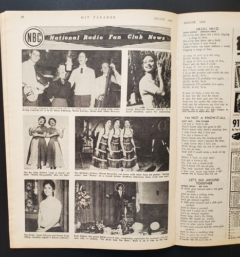Hit Parader 1956 August Pat Boone Perry Como Elvis Presley Dream Weavers - Picture 5 of 6