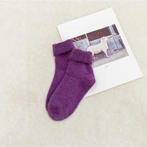 5 pairs Angora Rabbit Wool Womens Girls Socks Luxury Comfort Soft Warm Wool Sock - Picture 22 of 25