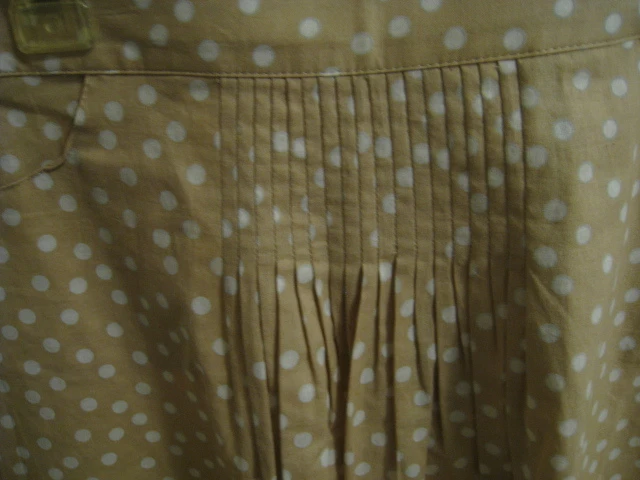 NUEVA Falda Jacadi Niñas 100% Algodón Talla 10 Beige con Lunares Marfil Foto 2 de 4