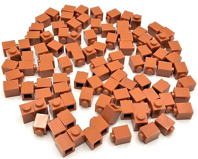 Lego 100 New Dark Orange Bricks 1 x 1 Stud Building Blocks Pieces Parts