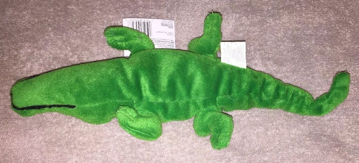 Vintage GANZ 1996 Jerry Alligator Plush Green Stuffed Animal Vintage GANZ 1996 Jerry Alligator Plush Green Stuffed Animal