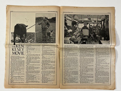 Ken Kesey 1970 Rolling Stone Mag #53 Gene Vincent, Zabrisky Point, Apryl Fool - Picture 9 of 15