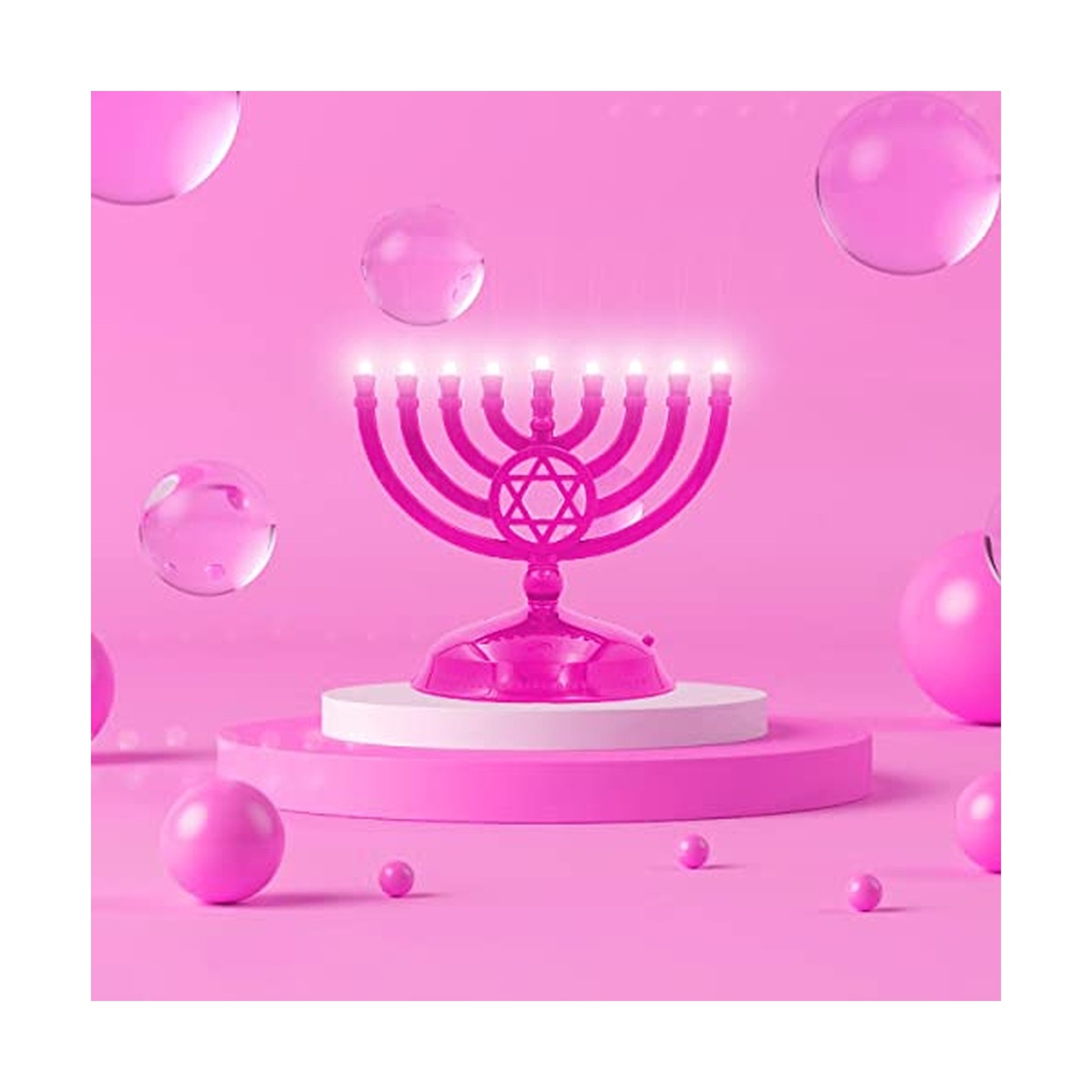 Electric Menorah Travel On The Go, LED Hanukkah Menorah, Batteries or