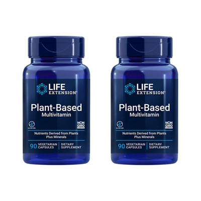 2 PACK Life Extension Plant Based Multivitamin Healthy Vitamins Plus Minerals