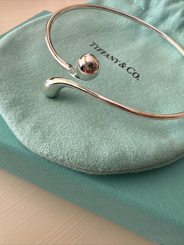 Tiffany & Co. Sterling Silver Elsa Peretti Elongated Teardrop Bangle RRP £815 - Imagen 3 de 5