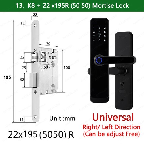Smart Door Lock TTlock Bluetooth/Tuya Wifi Fingerprint Password 13.56MHZ IC Card - Picture 29 of 38