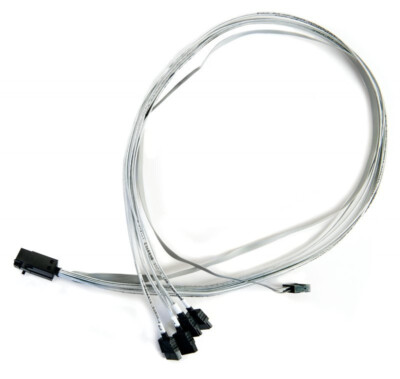 Microsemi 0,8 m Mini Serial Attached SCSI HD x4 SFF-8643 to 4 Serial ATA SFF-8448