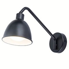 GoodHome Fajana GU10 Black Wall Light Hardwired Suitable for Bathrooms NEW
