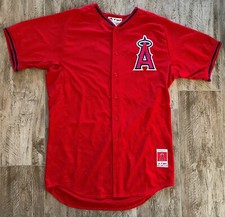 Anaheim Angels Team Issued Majestic Cool Base Button Up Red Jersey #39-Size 48 