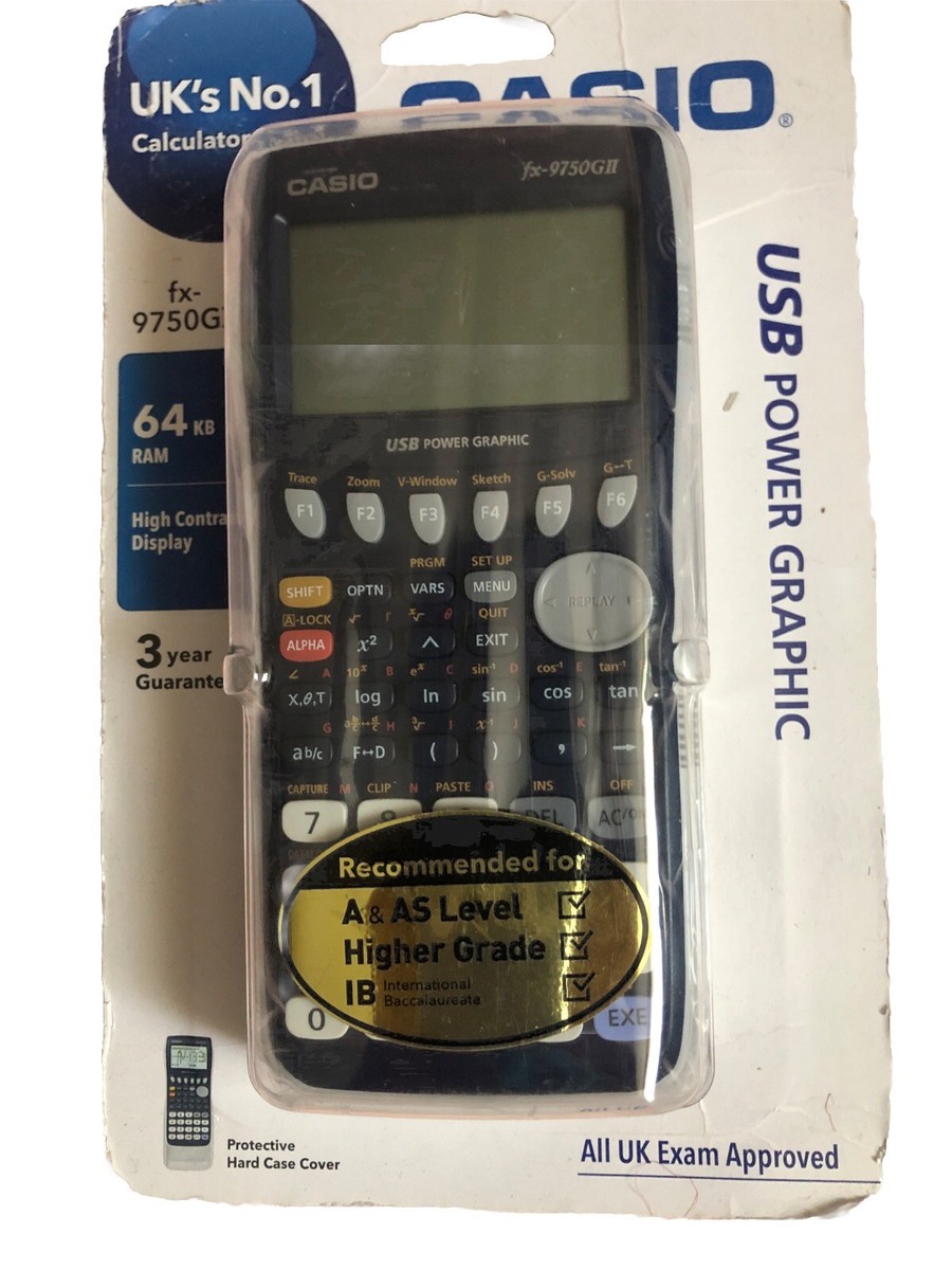 Casio FX-9750GII Graphic Calculator/USB Power Graphic/64KB RAM/UK Exam  Approved