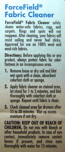 FORCEFIELD FABRIC CLEANER FLUID PROFESSIONAL STRENGTH 4oz.FREE FAST SHIPPING - Picture 11 of 35