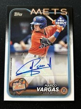 Marco Vargas 2024 Topps Pro Debut Auto RC Mets PD-158