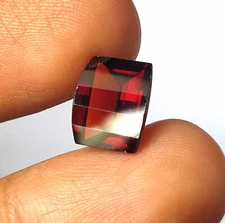 Red Garnet Pixel Cut 11X9 mm Cushion Faceted Natural Untreated Loose Gemstone