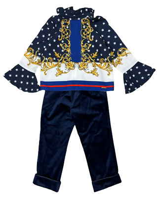 Loredana Oberteil Sweat Shirt Hose Pants 2-teiliges Set £279 Designer Alter 14 Mädchen D223