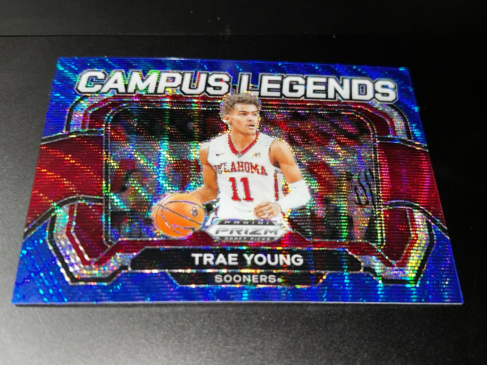 2024 Panini Prizm Draft Picks Campus Legends #7 Trae Young Blue Wave Prizm /249