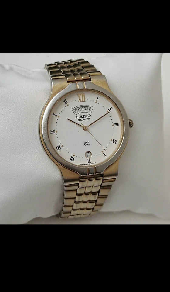 Vintage Seiko Gold Day Date 80s ULTRA RARE 5Y23-8A60 With Roman Numerals 34mm - Image 4 of 4