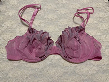 Intimo Privato Sheer Full Coverage Bra 32B Shimmery Pink Italy $125 CLEARANCE