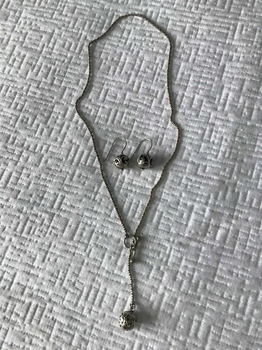 SILPADA Retired 925 Sterling Lariat toggle Necklace N1619 Earrings W0718 Set - Picture 10 of 12