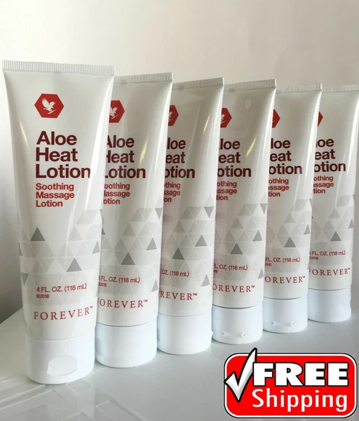6 Pack Aloe Heat Lotion Soothing Massage  Lotion Forever Mint 4oz Exp 2025