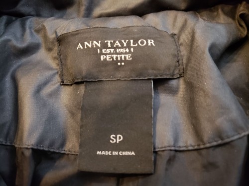 Ann Taylor Black Petite Long Puffer Coat Women's Size S - Bild 3 von 3