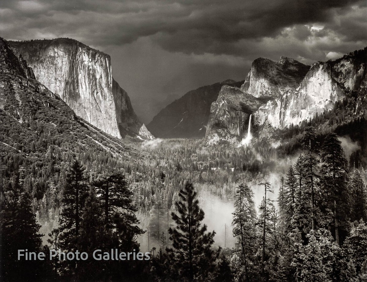 1949/80 Vintage ANSEL ADAMS Landscape Yosemite Valley Storm Large