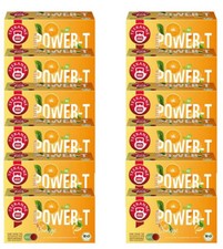 12x Teekanne Bio "Power-T" Orange Tee mit natürlichem Koffein je 18 Beutel