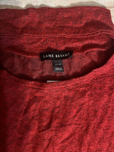 LANE BRYANT SZ 10/12 RED Petite 3/4SLEEVE SHEATH Long DRESS - Picture 3 of 3