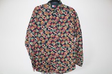 VTG Tommy Hilfiger All Over Print Crest Crown Shield Button Shirt Hip Hop Large