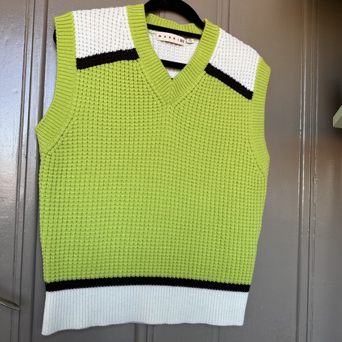 Uniqlo x Marni Popcorn Knitted Vest, Green Size Medium
