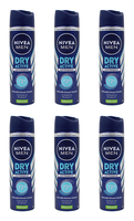 Nivea Men Dry Active 72H Anti-Transpirant Deo-Spray , 6X150Ml EAN4005900829368