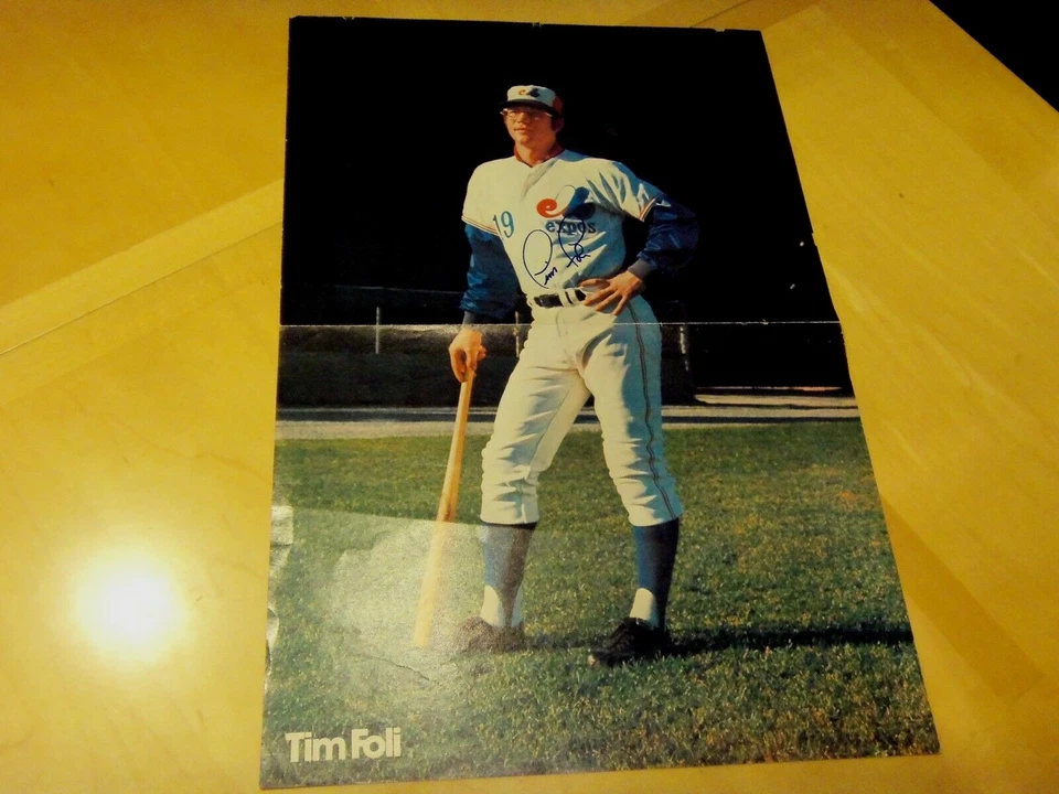 1 foto/revista firmada por Tim Wallach y 1 Tim Foli fotos de béisbol Foto 3 de 3