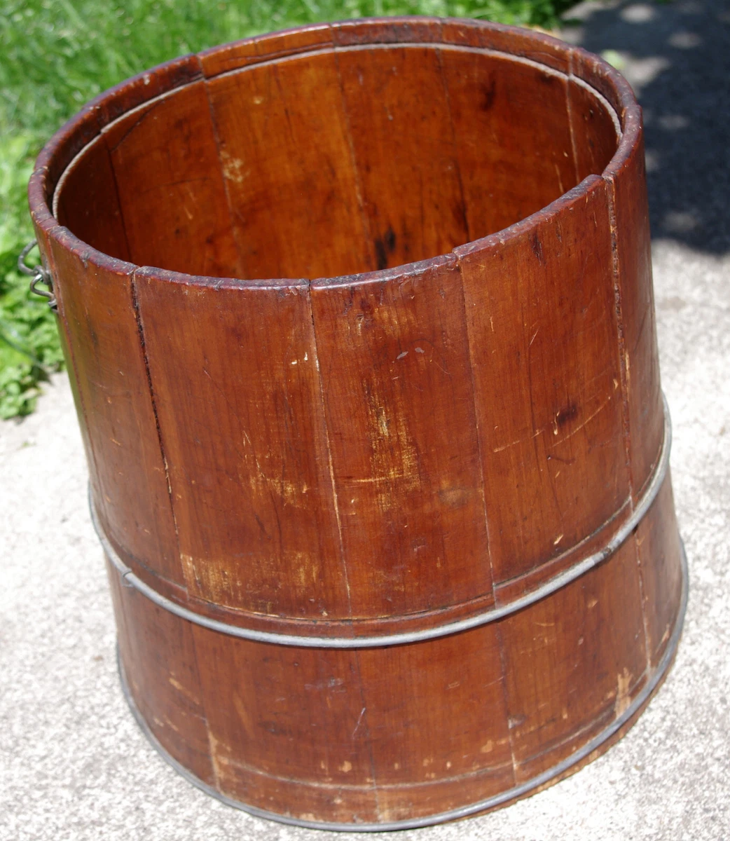 Wooden ice cream bucket hot sale