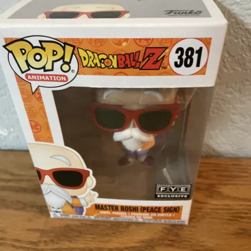 Funko Pop! Vinilo: Dragon Ball - Master Roshi (Peace Sign) - FYE (Exclusivo) #381