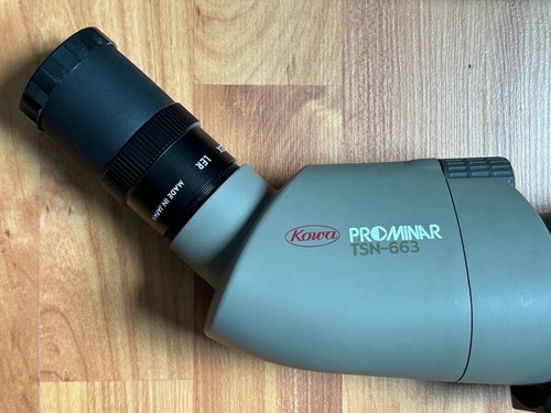 Kowa Prominar TSN-663 Angled Spotting Scope and 25x LER Eyepiece Case -Excellent - Picture 2 of 9
