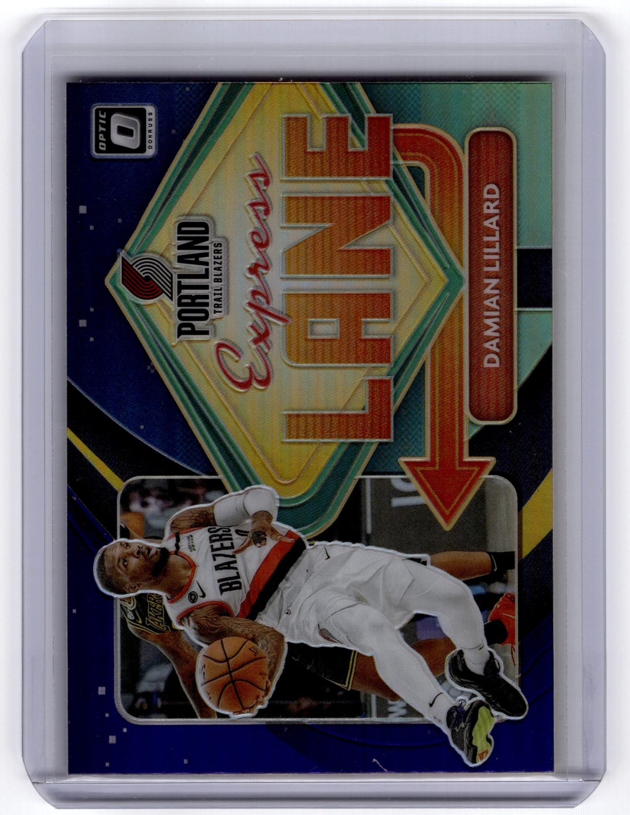 2020-21 Donruss Optic Damian Lillard Express Lane Purple Portland Trail Blazers