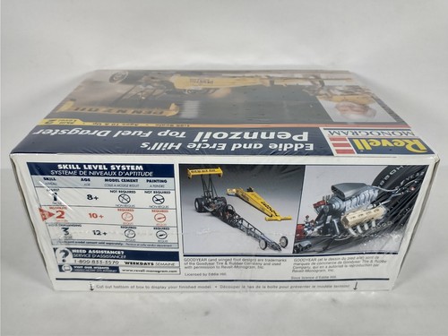 Eddie And Ercie Hill Pennzoil Top Fuel Dragster Revell 1:25 85-7650 Sealed Box - Picture 5 of 7