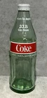 Vintage 1970s Coca-Cola Coke Green Glass Bottle 1 Liter 33.8oz