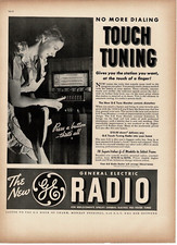 1937 GE General Electric Radio Model F-107 Floor Console Vintage Print Ad 6