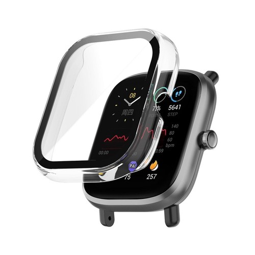 PC Gehärtetes Glas Displayschutzfolie Hülle + Folie For Amazfit GTS 2 Mini - Zdjęcie 7 z 17