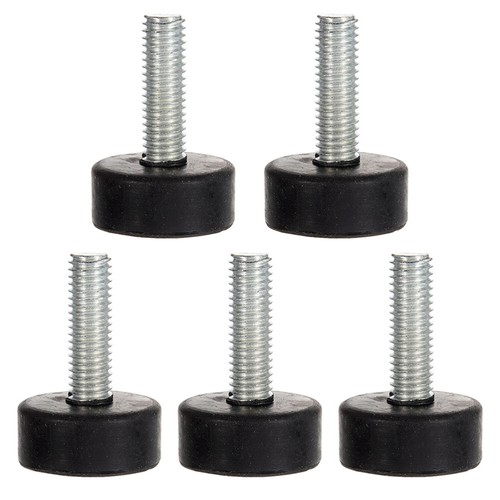 5pcs Rubber Furnitures Leveling Feet With Screws Threaded Furniture Levelers - Picture 10 of 12