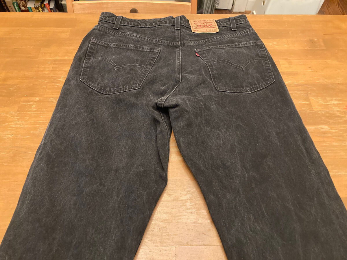 VINTAGE Black Levi's 550 MADE USA TAG 38 X 30 (MEASURES 37 X VINTAGE Black Levi's 550 MADE USA TAG 38 X 30 (MEASURES 37 X