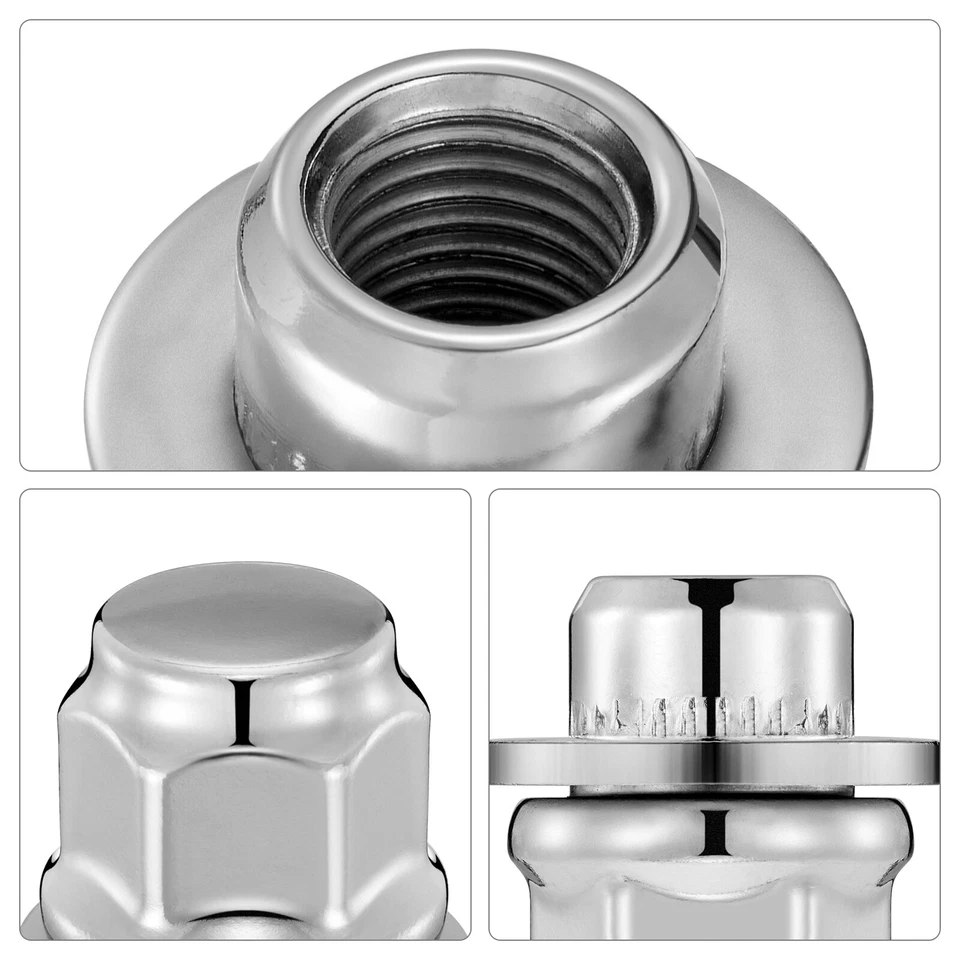 20PCS M12x1.5 Mag Seat Lug Nuts Chrome OEM Factory 21mm Hex Chevy Cadillac Buick Foto 3 de 4